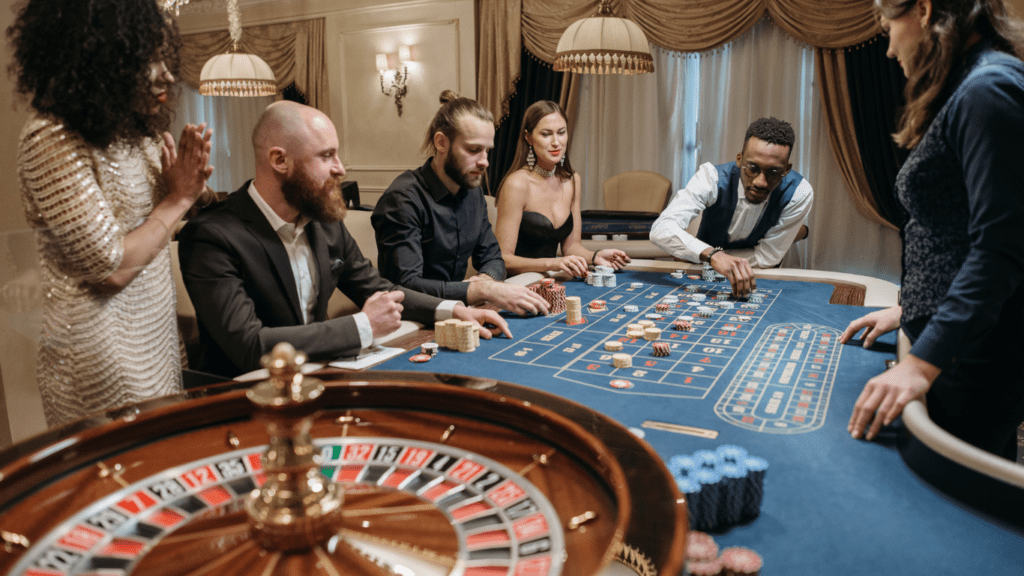 gamblers enjoying their casino game