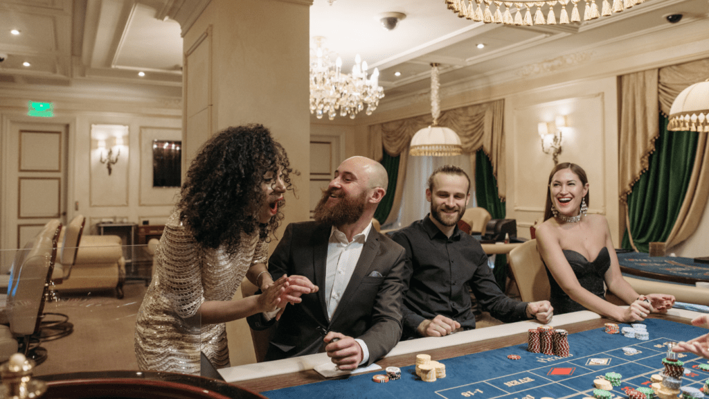 people sitting in gambling table