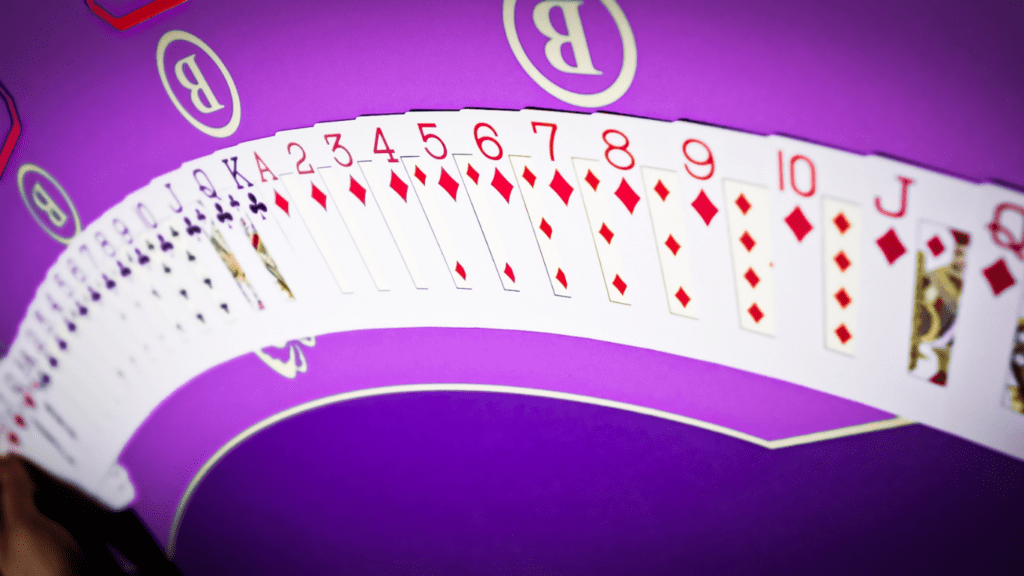 playing cards in casino game