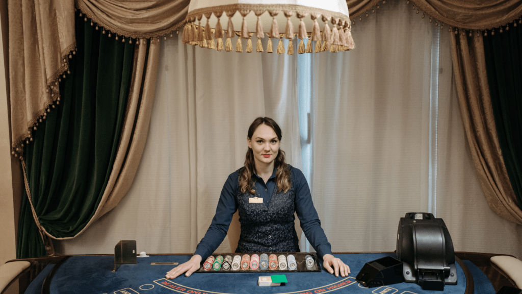 female casino dealer