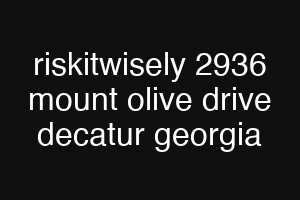 riskitwisely 2936 mount olive drive decatur georgia